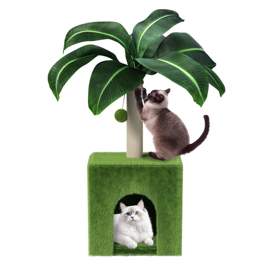 Elegant Feline Scratching Post with Condo Tower