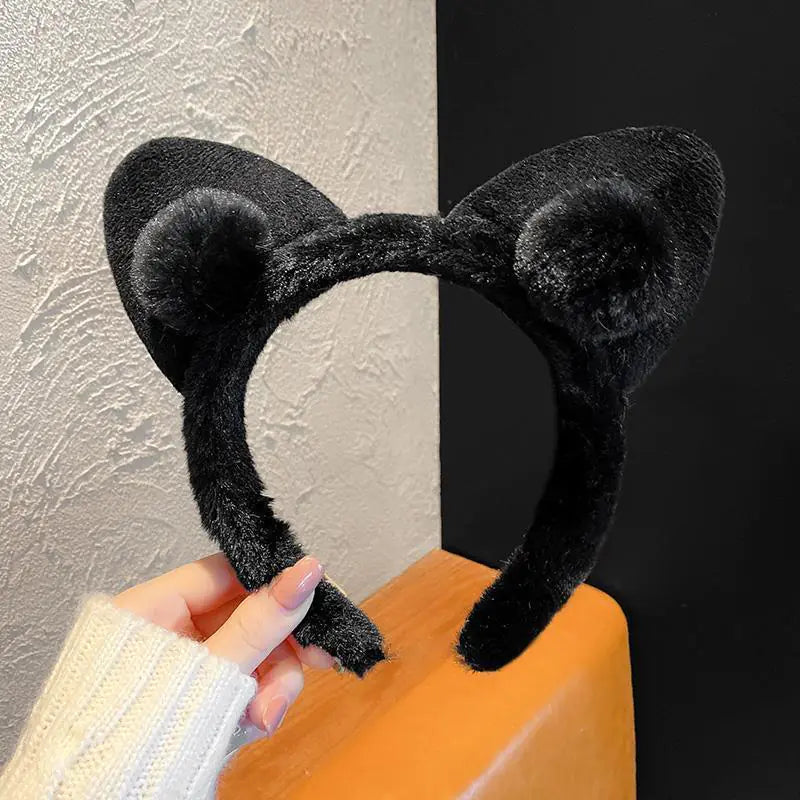 Cute Cat Ear Plush Hairbands for Women