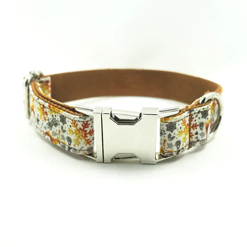 Golden Festive Pooch Collar - Luxe Handcrafted