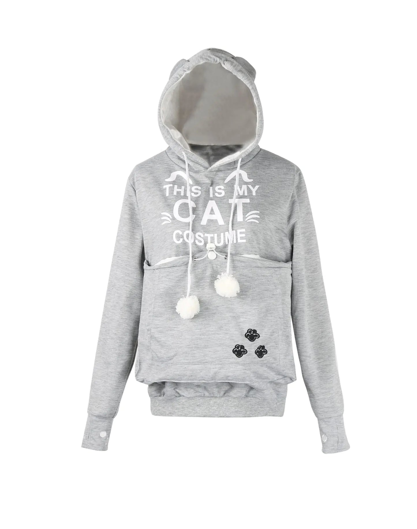 Alien Cat Printed Hooded Sweater for Women