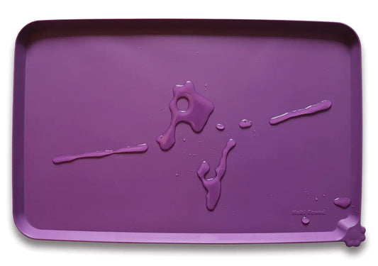 Hoki Found Elegant Silicone Pet Mat - Waterproof & Non-Slip - Purple