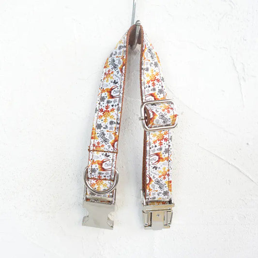 Golden Festive Pooch Collar - Luxe Handcrafted