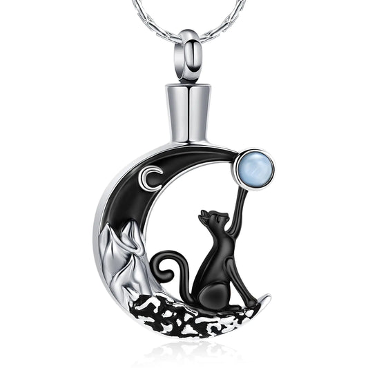 Celestial Cat Necklace - Stainless Steel