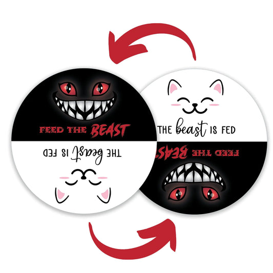 Pet Lover's Gothic Cat Feed Reminder - Unique Office & Home Décor