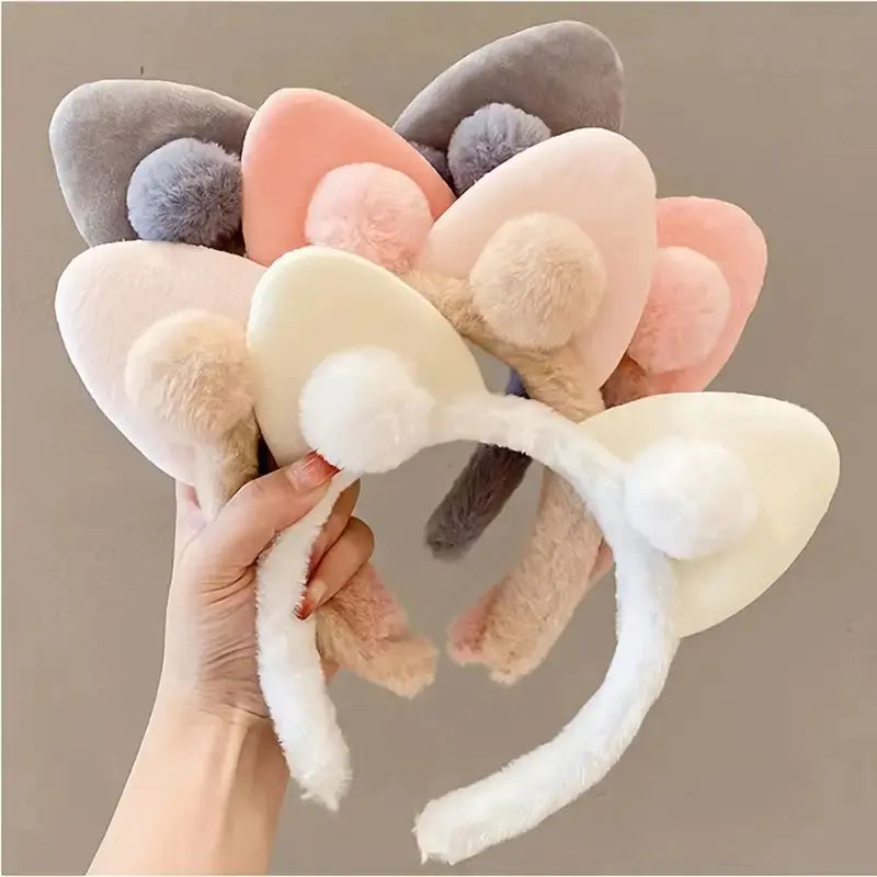 Cute Cat Ear Plush Hairbands for Women