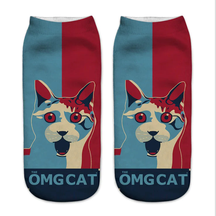 3D Printed Cat Socks with Unique Patterns