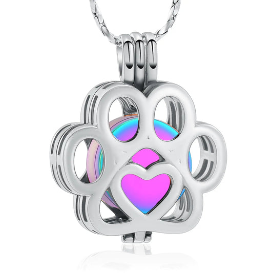 EternalRest Pet Memorial Necklace - Paw Imprint Keepsake Locket