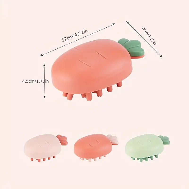 Silicone Pet Bath Massage Comb and Shampoo Brush