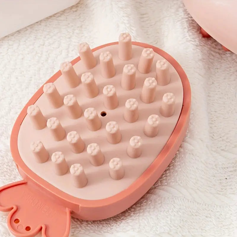 Silicone Pet Bath Massage Comb and Shampoo Brush