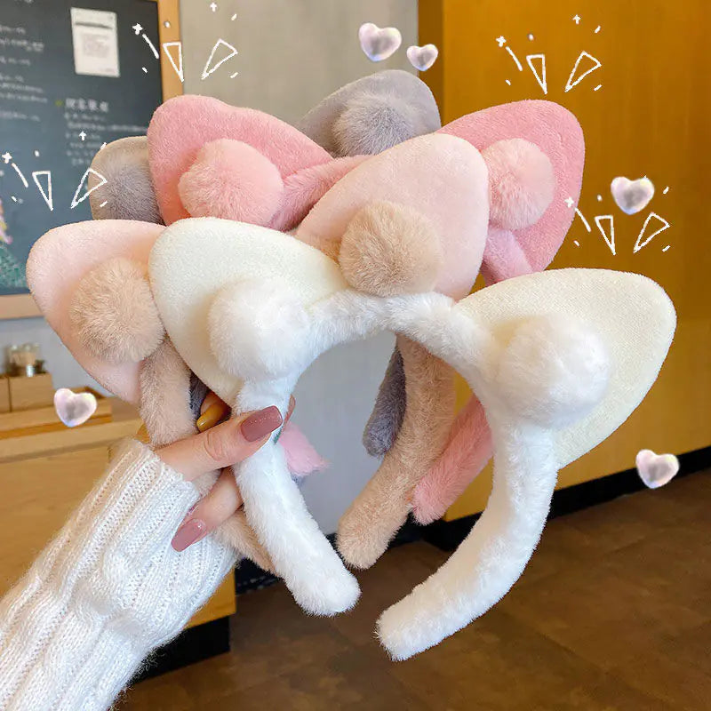 Cute Cat Ear Plush Hairbands for Women