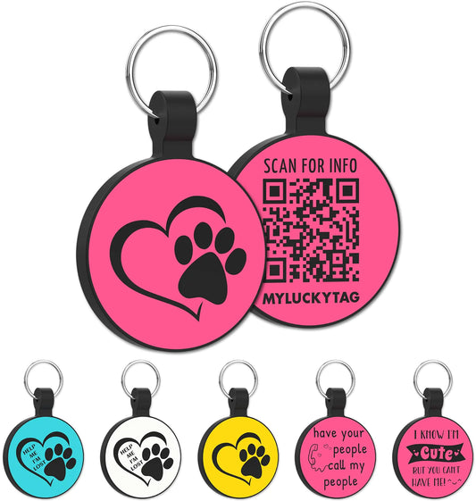 SILENTGUARD QR Silicone Pet ID Tag with Digital Profile