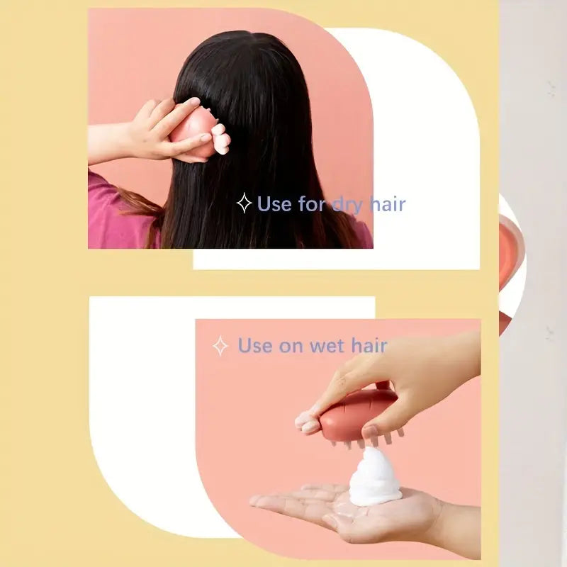 Silicone Pet Bath Massage Comb and Shampoo Brush