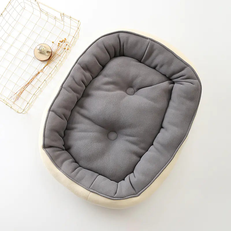 Stylish Cotton Velvet Dog & Cat Bed