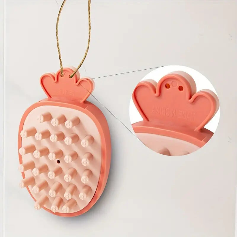 Silicone Pet Bath Massage Comb and Shampoo Brush